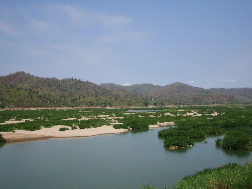 The Mekong River in Loei province during the dry season