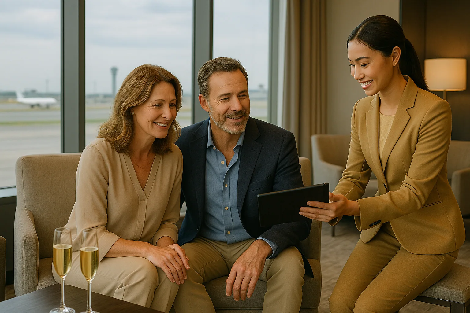 Thailand Privilege concierge guiding member through airport itinerary checklist